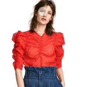 H&M Red Ruffled top